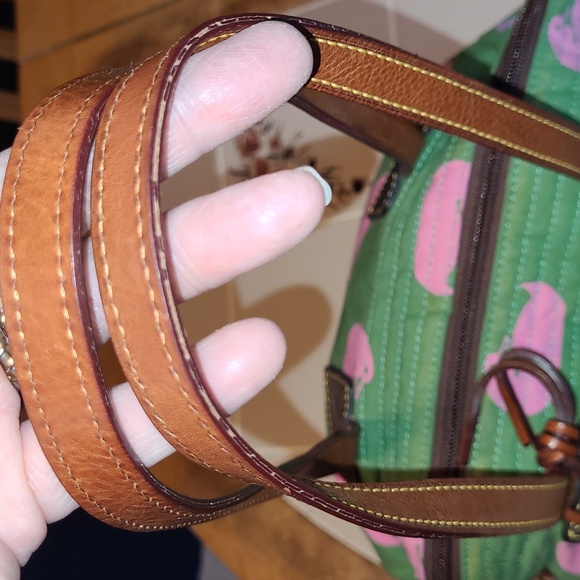 Dooney & Bourke-Green and Pink Vintage Purse Pre-loved. - Picture 5 of 16